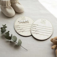 Teddy Bear Birth Stat Sign SVG | Laser Cut Baby Announcement Oval | Newborn Name Sign File | Glowforge LightBurn Ready cutting machine xtool
