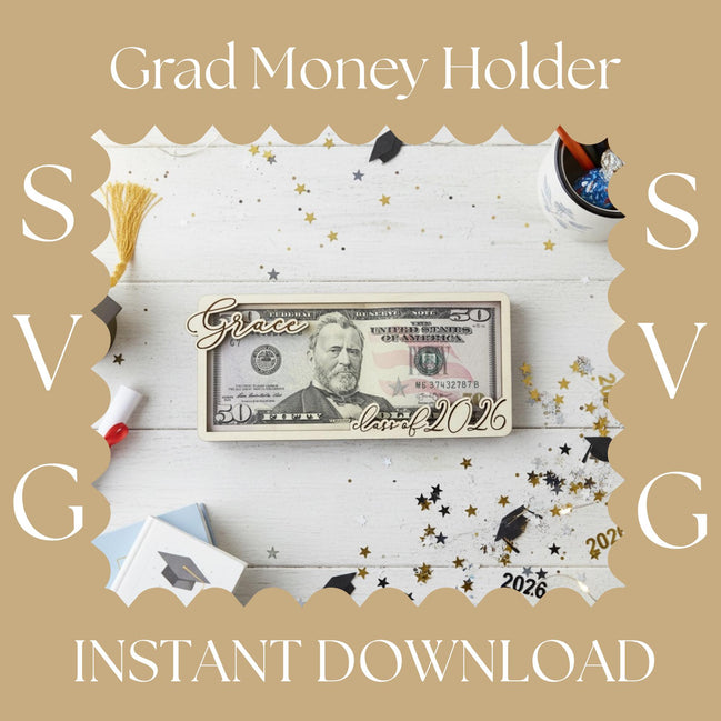 Graduation Money Holder SVG | Laser Cut & Cricut File | DIY Cash Gift Holder | Graduation Gift Card Alternative | Instant Download