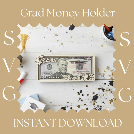 Graduation Money Holder SVG | Laser Cut & Cricut File | DIY Cash Gift Holder | Graduation Gift Card Alternative | Instant Download