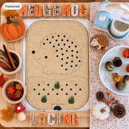 Hedgehog Sensory Bin Insert for IKEA Trofast | Montessori Fall Activity | Pipe Cleaner Fine Motor Toy | Autumn Sensory Table Insert