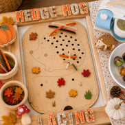 Hedgehog Sensory Bin Insert for IKEA Trofast | Montessori Fall Activity | Pipe Cleaner Fine Motor Toy | Autumn Sensory Table Insert