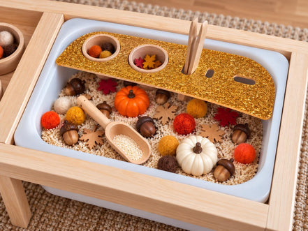 IKEA FLISAT Sensory Table Tool Organizer | TROFAST Bin Insert | Sensory Play Scoop & Bowl Holder | Montessori Sensory Bin Accessory