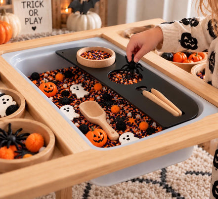 IKEA FLISAT Sensory Table Tool Organizer | TROFAST Bin Insert | Sensory Play Scoop & Bowl Holder | Montessori Sensory Bin Accessory