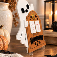 Halloween Countdown Sign with Ghost | Dry Erase Days Until Halloween | Acrylic Halloween Decor | Halloween Countdown Calendar