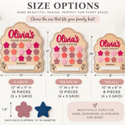 Personalized Kids Reward Chart, Wooden Behavior Chart with Stars or Flowers, Good Choices Chart