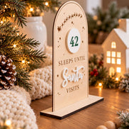 sleeps until Santa visits | Santa countdown | Christmas Countdown Sign | Advent Sign | Dry Erase | Santa Countdown