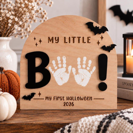 Babys First Halloween Footprint Keepsake Sign, DIY Baby Footprint Craft, My First Halloween 2026