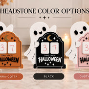 Halloween Countdown Sign with Ghost | Dry Erase Days Until Halloween | Acrylic Halloween Decor | Halloween Countdown Calendar