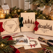 Wood Christmas Card Holder Book, Holiday Card Keepsake